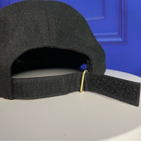 H&M black wool blend adjustable baseball cap - Picture 4 of 7